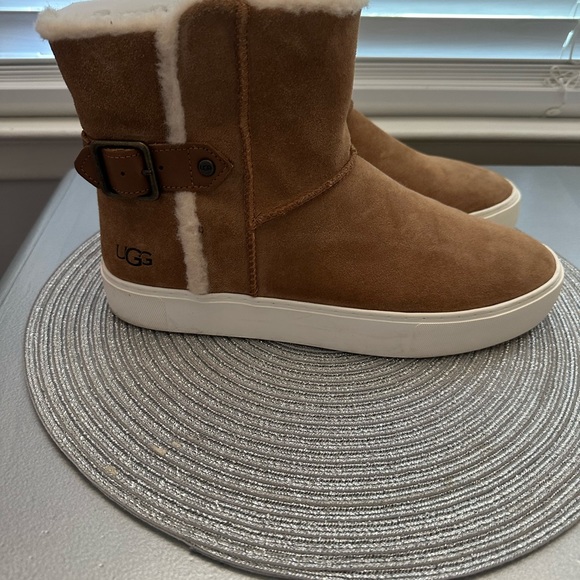 UGG-Chestnut-Aika Sneaker Ankle Boots~Women Sz 11 - Picture 2 of 6